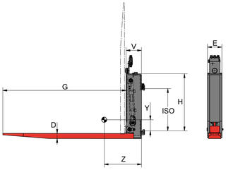 Foldable forks T180KH