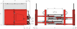 KAUP Telescopic Appliance- / Carton Clamp T413GT-1L