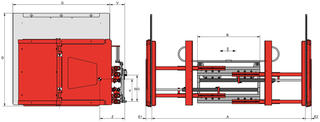 KAUP Telescopic Appliance- / Carton Clamp T413GT-1L