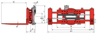 KAUP Rotating Fork Clamp with Turnable Forks T451D