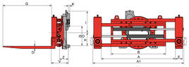 KAUP Rotating Fork Clamp with Turnable Forks T451D