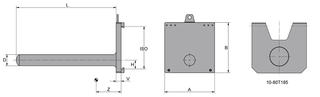 technical drawing: Carrying Ram T185