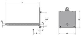 technical drawing: Carpet Carrying Ram T185 T