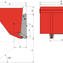 3D technical drawing: Loading Bucket T184