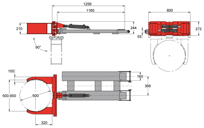Mini Drum Tipping Clamp T405/130